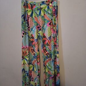 Trina Turk Vibrant Patterned Wide Leg Pants